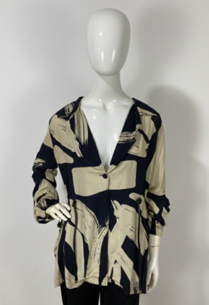 Parka estampada em viscose - Tam M