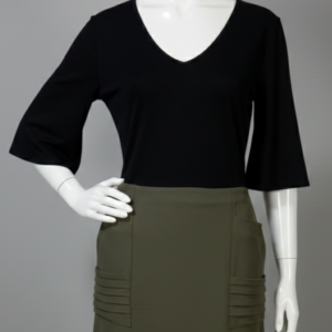 Cropped preto em malha