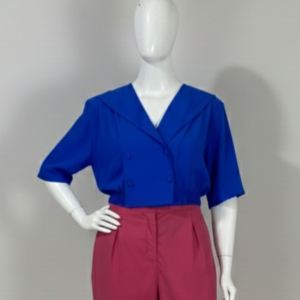 Camisa cropped azul royal