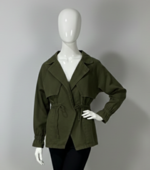 Parka jeans verde musgo