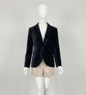 Blazer preto em veludo