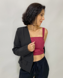 Cropped bordô - Tam P