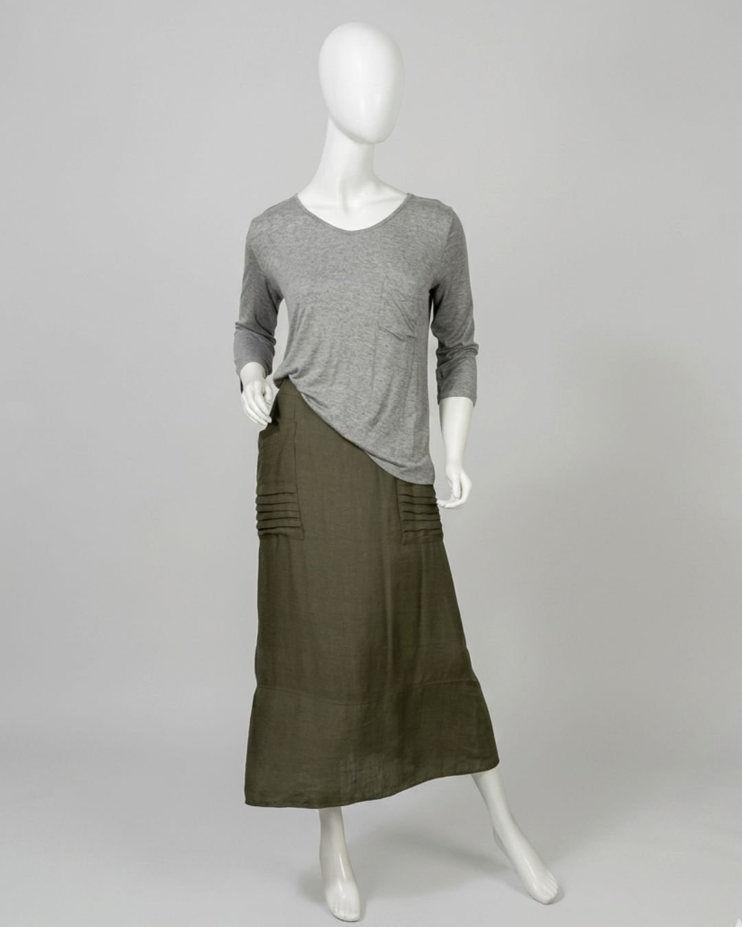 Blusa cinza manga longa em malha - Tam M - Imagem 4