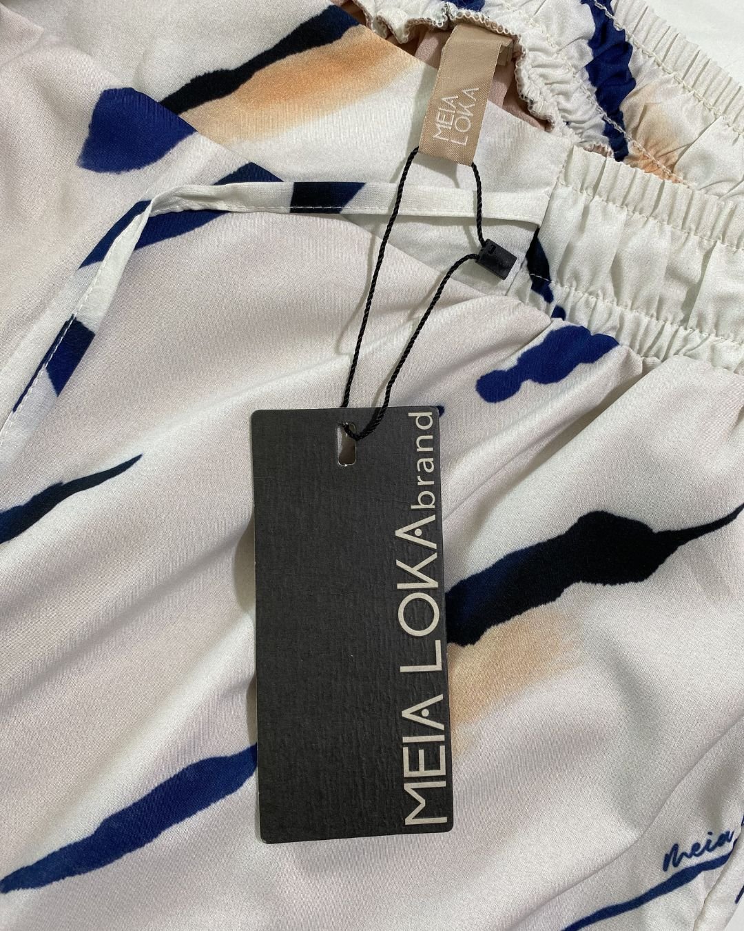 Calça pantalona estampada cós elástico - Tam 40 - Imagem 7