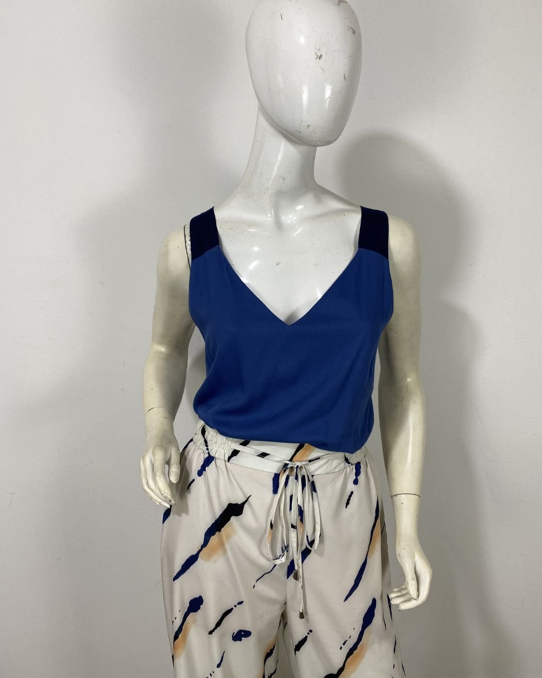 Calça pantalona estampada cós elástico - Tam 40 - Imagem 2