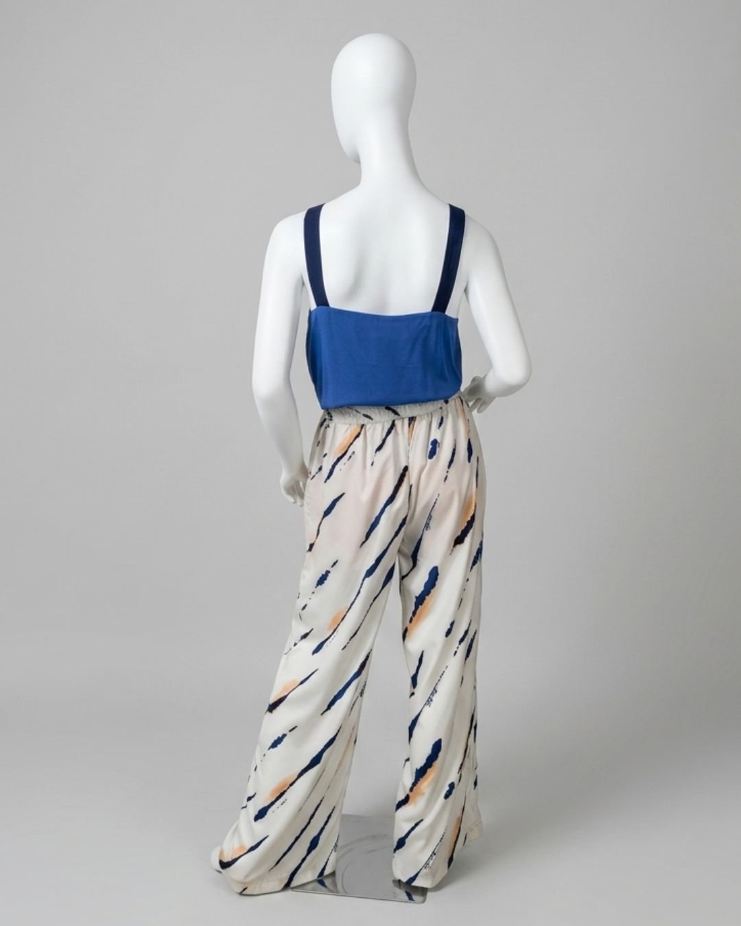 Calça pantalona estampada cós elástico - Tam 40 - Imagem 5