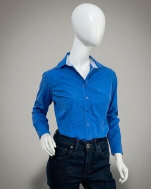 Camisa azul manga longa - Tam 38