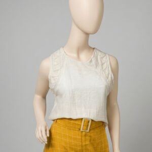 Blusa off-white decote bordado - Tam P
