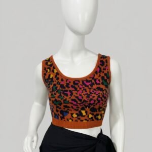 Cropped trico animal print - Tam G