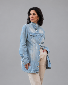 Maxi jaqueta jeans - Tam 44