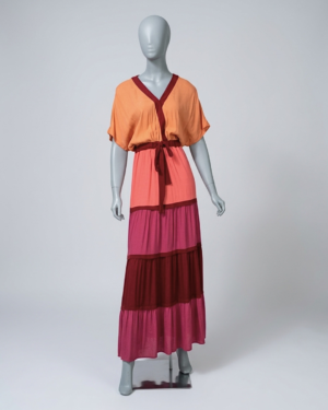 Vestido longo mix de cores - Tam P