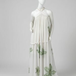 Vestido longo estampado frente única - Tam 40