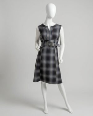 Vestido xadrez com cinto - Tam 40