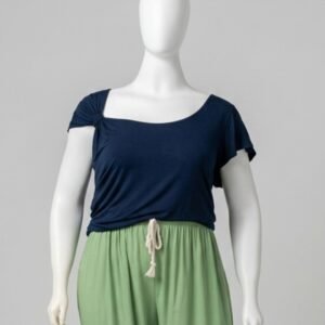 Blusa azul marinho malha - tam M