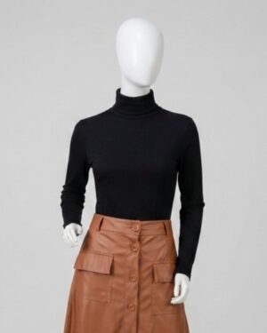 Blusa canelada gola alta - Tam G