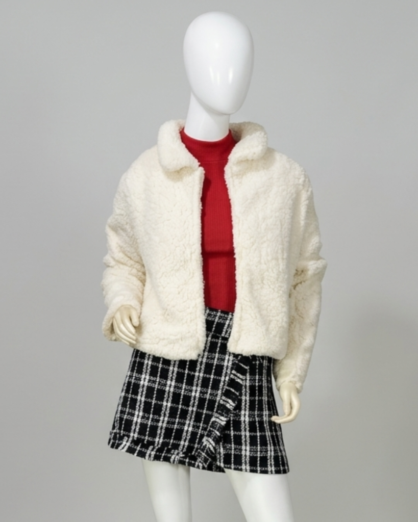 Casaco teddy off-white – Tam G