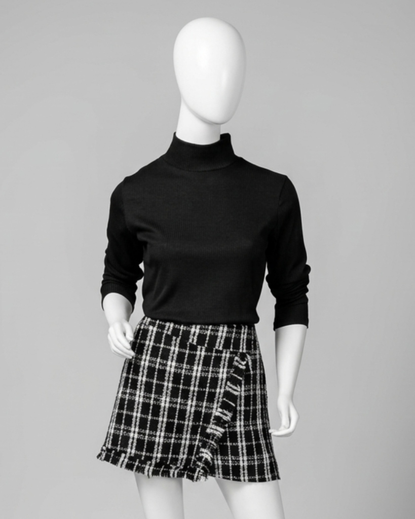 Short saia xadrez tweed – Tam G