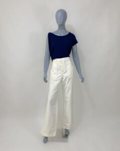 Calça jeans pantalona clara - Tam 40