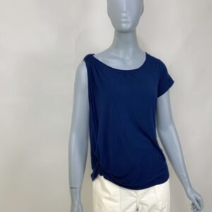 Blusa azul marinho malha - tam M