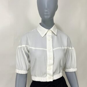 Cropped off-white colarinho - P