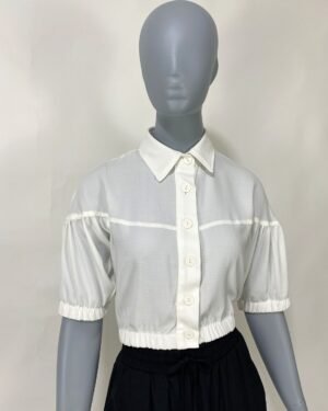 Cropped off-white colarinho - P