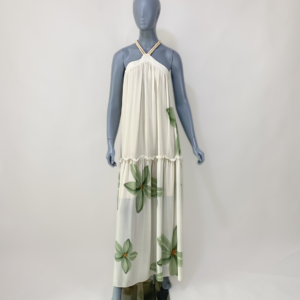 Vestido longo estampado frente única - Tam 40