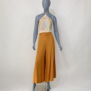 Calça pantalona laranja - Tam G