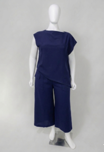Conjunto azul em viscose - Tam G