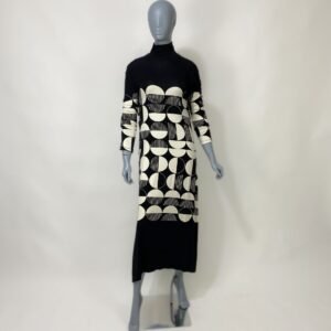 Vestido gola alta malha - Tam M