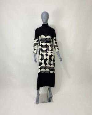 Vestido gola alta malha - Tam M