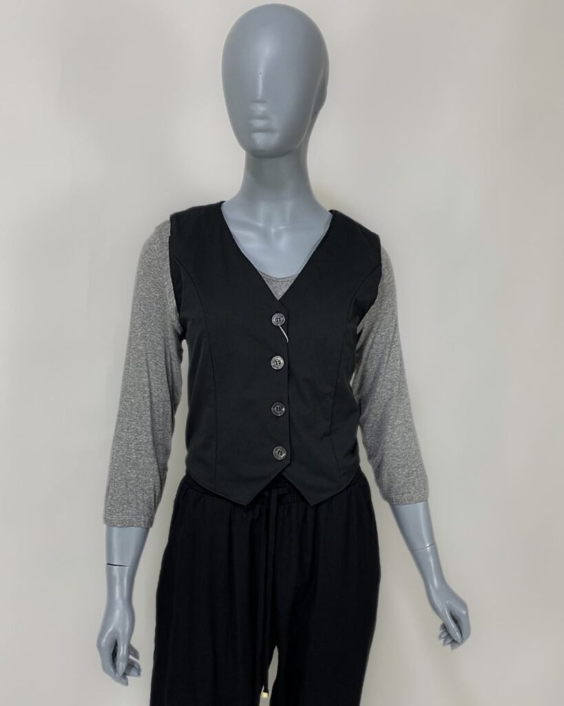 Colete alfaiataria preto – Tam M