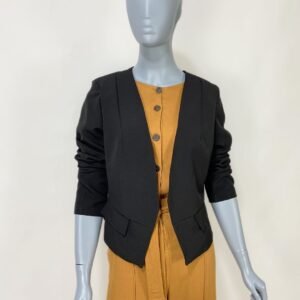 Blazer cropped preto - Tam M