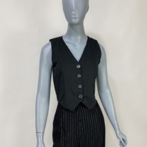 Colete alfaiataria preto - Tam P
