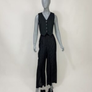 Calça pantalona com fios dourados - Tam G
