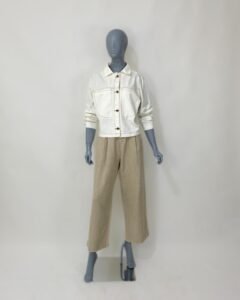 Calça baggy alfaiataria bege - Tam 36