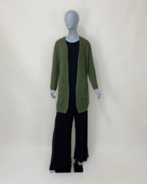 Kimono verde tricô - Tam M