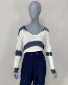 Blusa tricô bicolor - Tam P