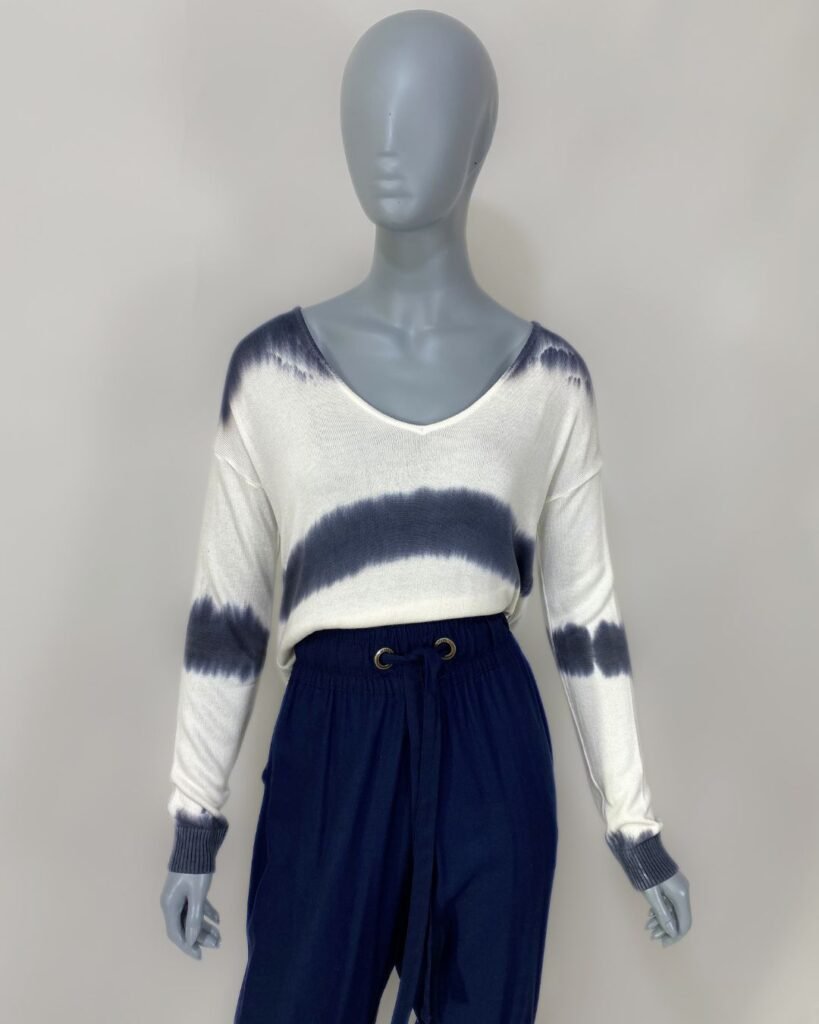 Blusa tricô bicolor – Tam P
