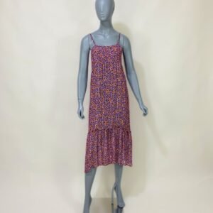 Vestido floral detalhes lurex - Tam 36