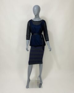 Blusa preta semitransparente - Tam M