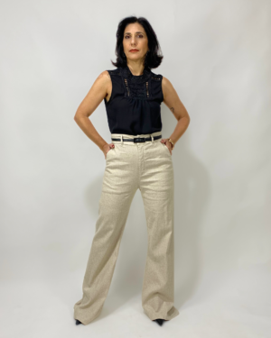 Calça pantalona viscolinho - Tam P