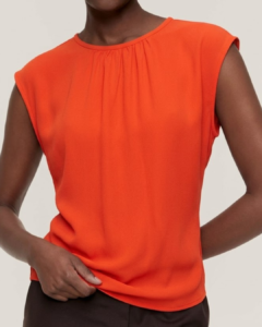 Blusa sem manga em crepe - Tam 42