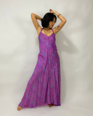 Vestido frente única seda - Tam G