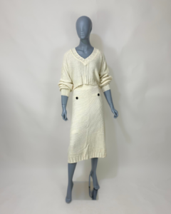Conjunto tricô off-white - Tam M