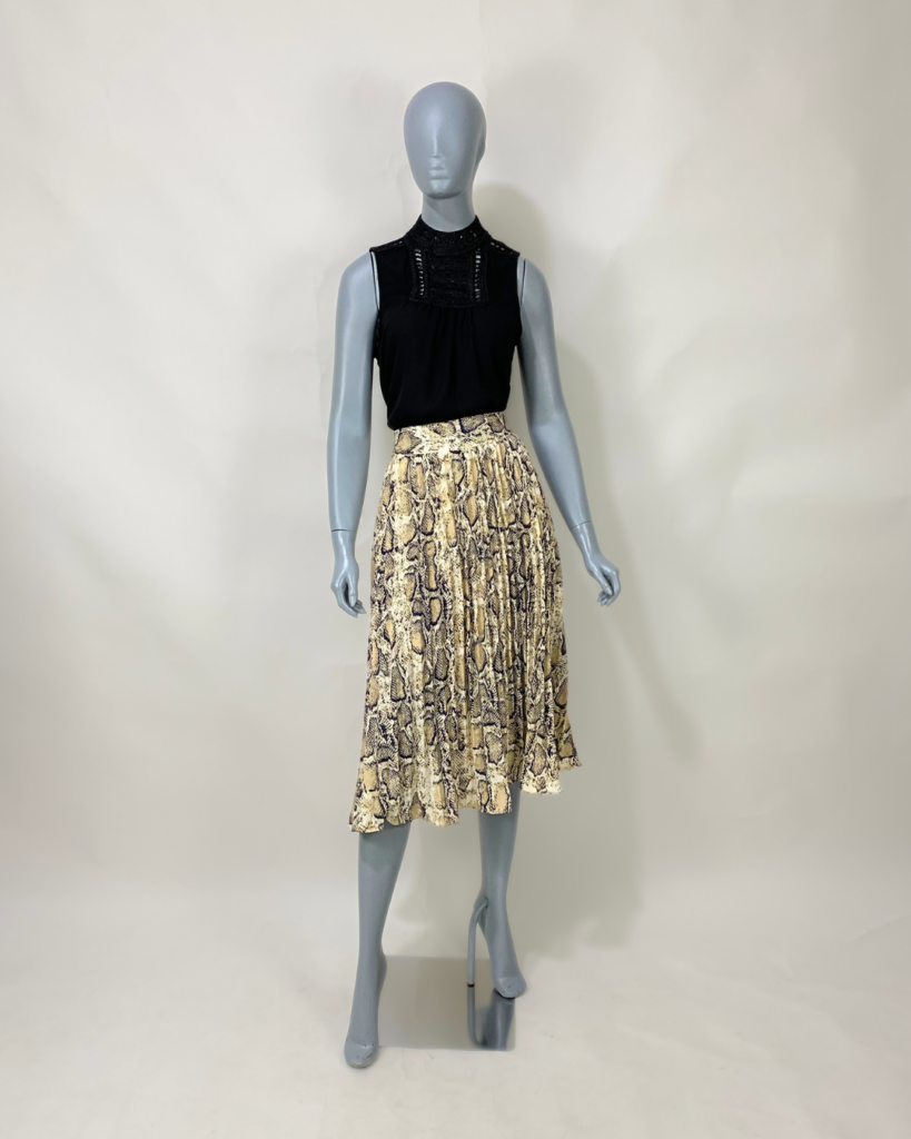 Saia animal print plissada – Tam P
