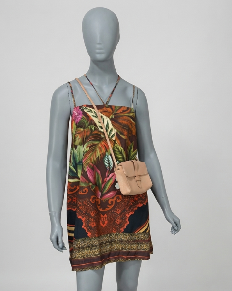 Vestido curto estampado – Tam G