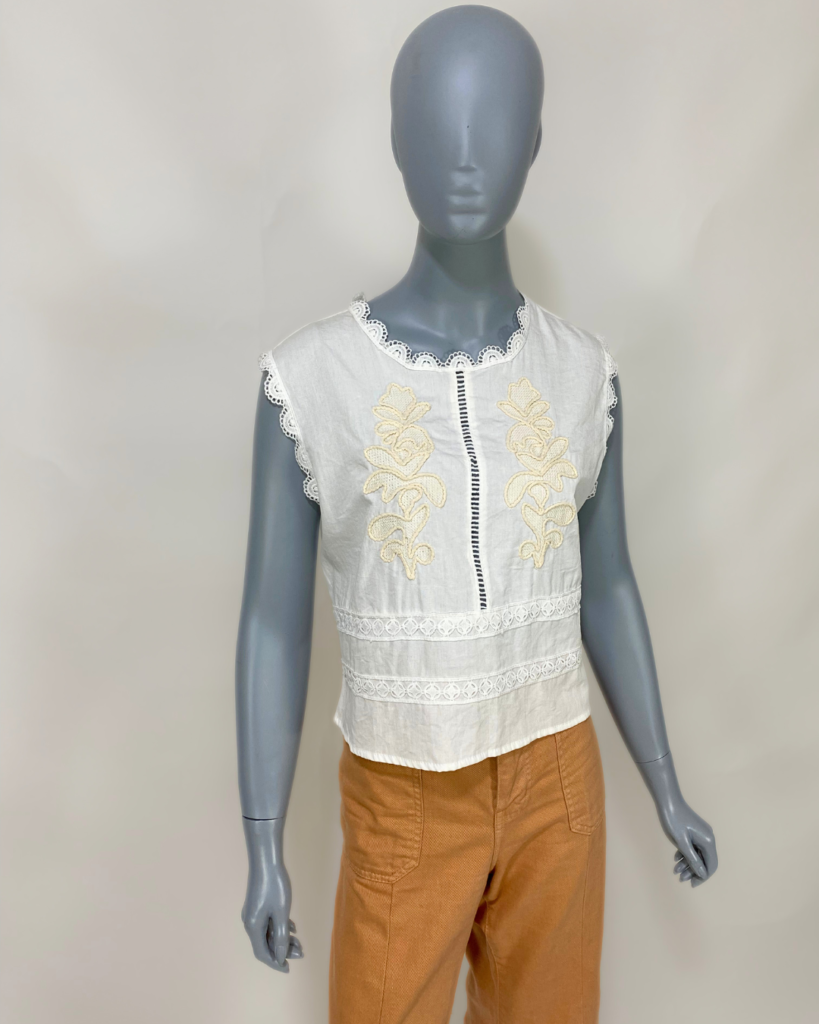 Blusa off-white bordada – Tam G