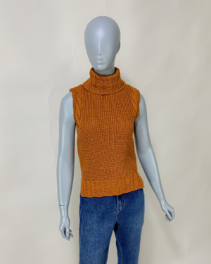 Blusa tricô caramelo gola alta - Tam P