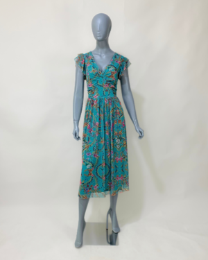 Vestido em tule floral - Tam G