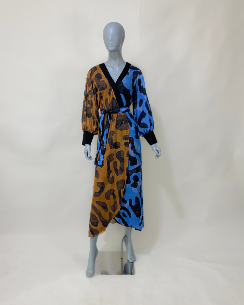 Vestido envelope estampado – Tam M